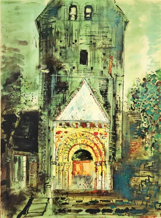 § John Piper (1903-1992) Besse, Dordogne, (Levinson 188) 31.75 x 23.5in.